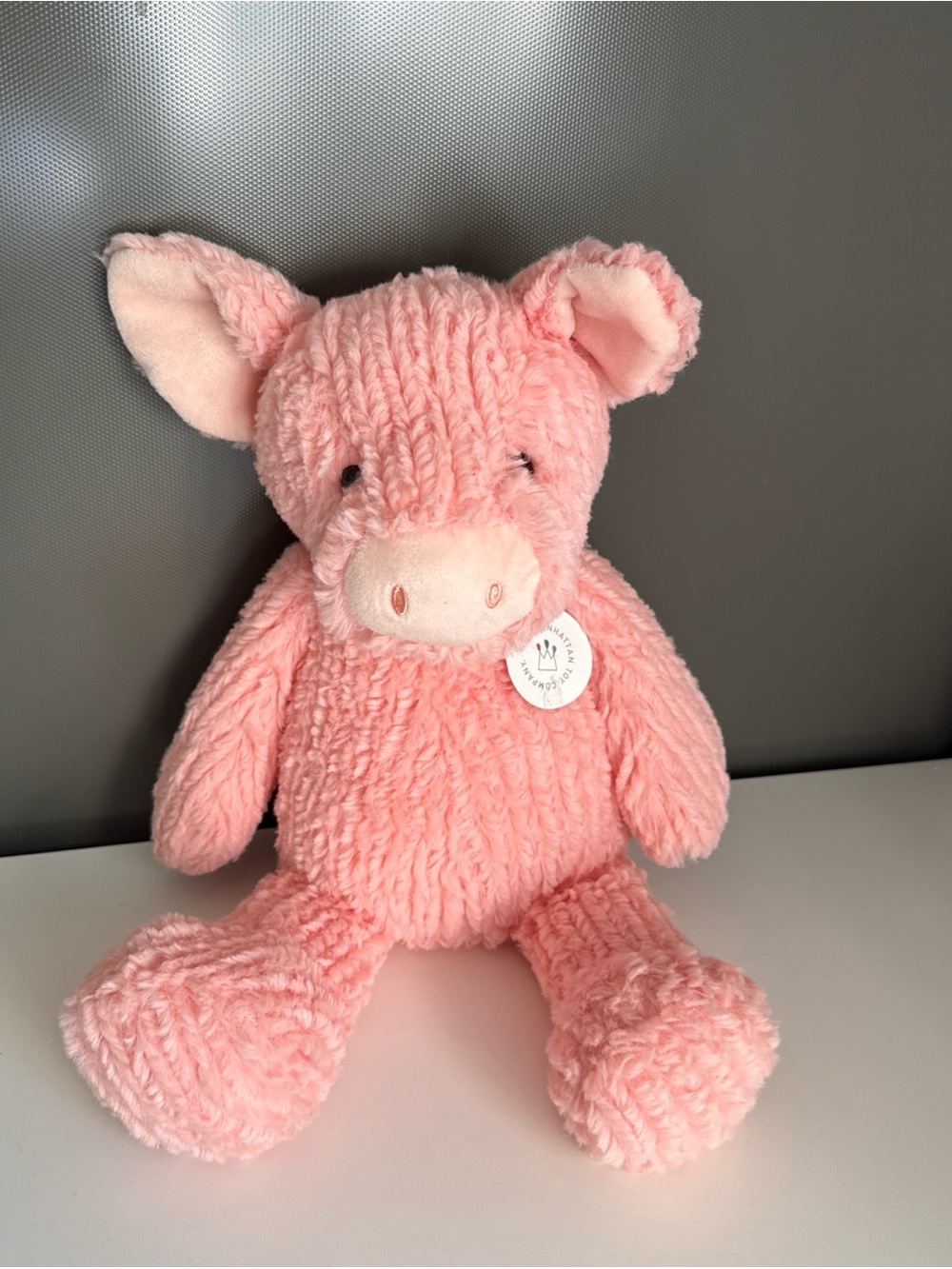 Soft Pink Plush Pig Stuffed Animal - Cozy Cuddly Toy